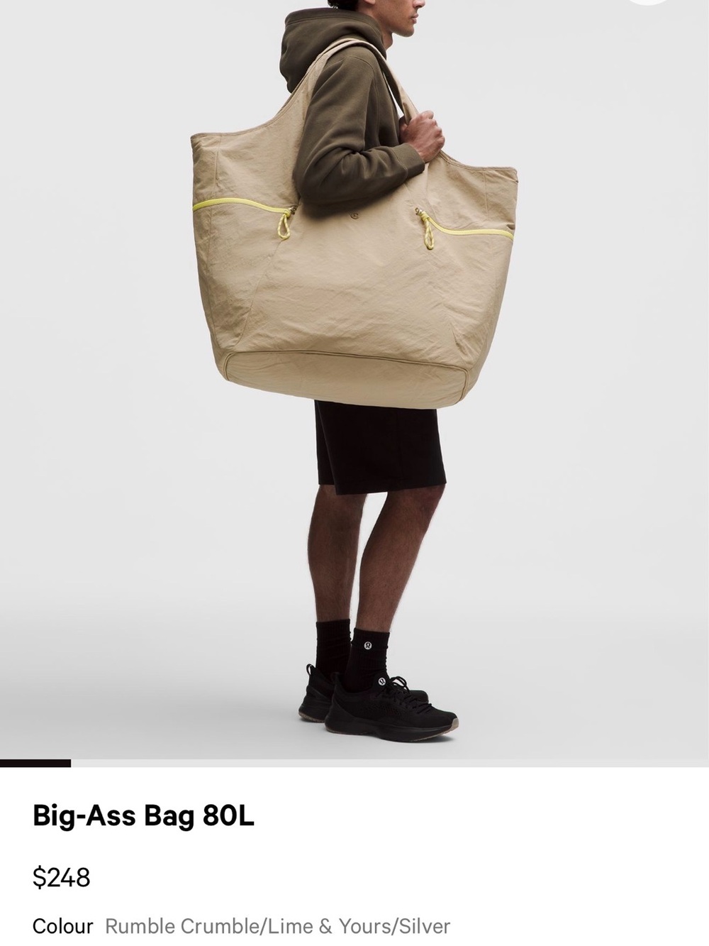 Lululemon Big-Ass Bag 80L